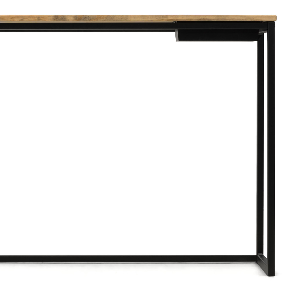 Recibidor Eco-Line Negro con Bandeja Madera Vintage 30x118x80 cm Box Furniture