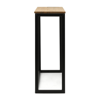 Recibidor Eco-Line Negro con Bandeja Madera Vintage 30x118x80 cm Box Furniture