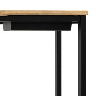Recibidor Eco-Line Negro con Bandeja Madera Vintage 30x118x80 cm Box Furniture