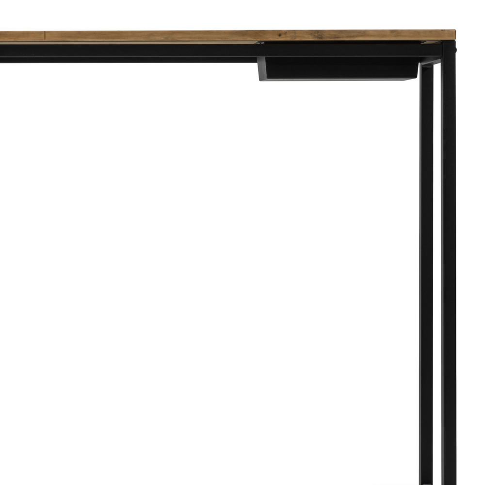 Recibidor Eco-Line Negro con Bandeja Madera Vintage 30x78x80 cm Box Furniture