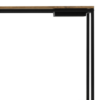 Recibidor Eco-Line Negro con Bandeja Madera Vintage 30x78x80 cm Box Furniture