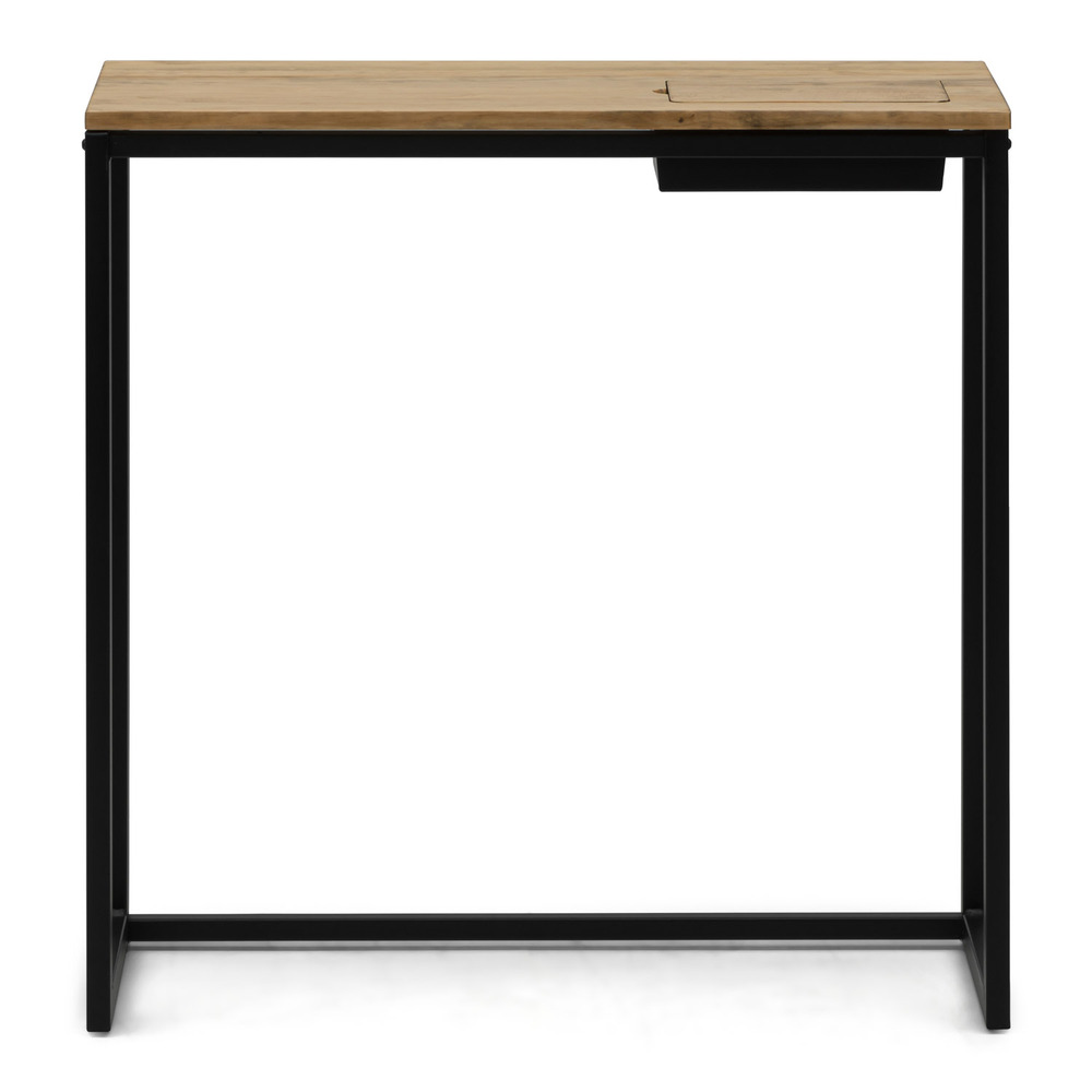 Recibidor Eco-Line Negro con Bandeja Madera Vintage 30x78x80 cm Box Furniture
