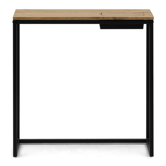 Recibidor Eco-Line Negro con Bandeja Madera Vintage 30x78x80 cm Box Furniture