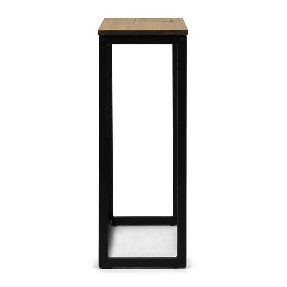 Recibidor Eco-Line Negro con Bandeja Madera Vintage 30x78x80 cm Box Furniture