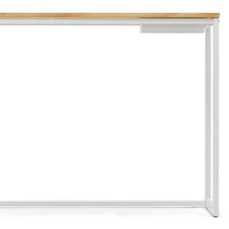 Recibidor Eco-Line Blanco con Bandeja Madera Natural 30x118x80 cm Box Furniture