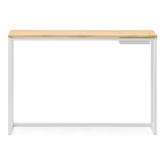 Recibidor Eco-Line Blanco con Bandeja Madera Natural 30x118x80 cm Box Furniture