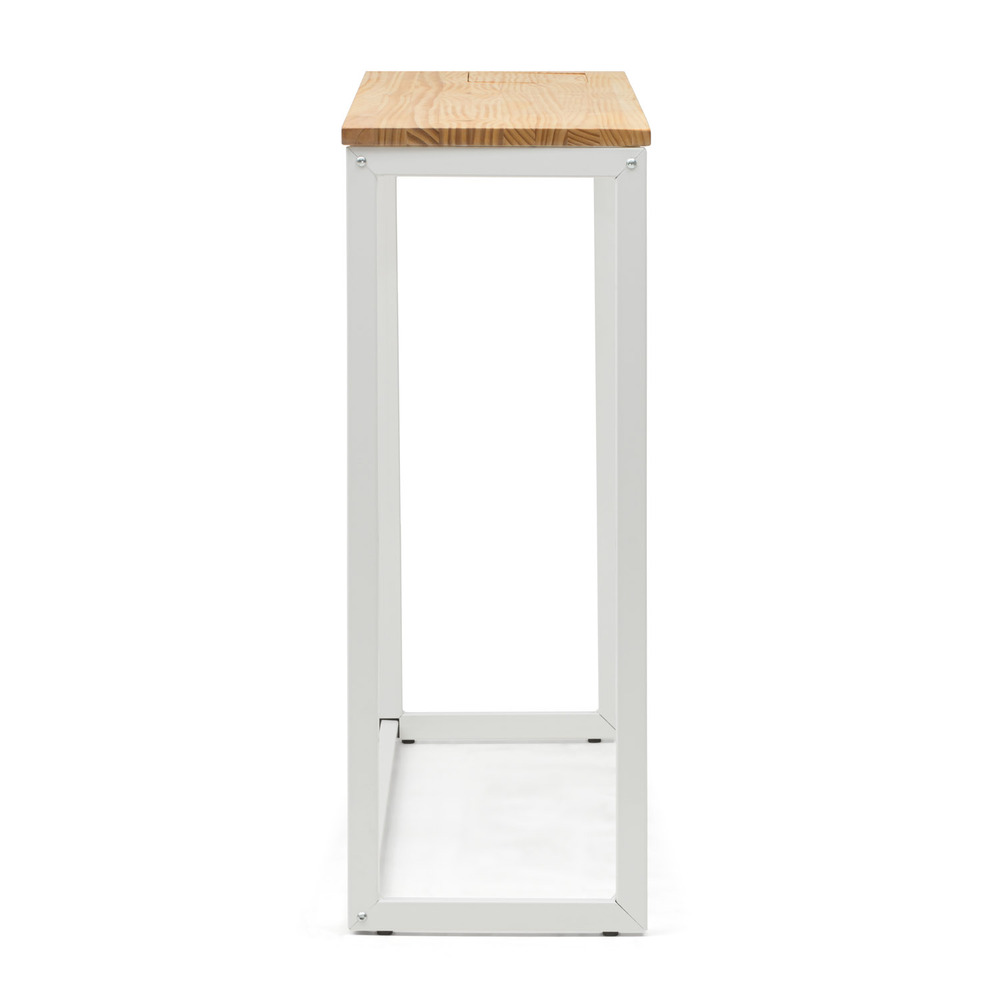 Recibidor Eco-Line Blanco con Bandeja Madera Natural 30x118x80 cm Box Furniture