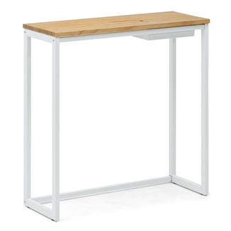 Recibidor Eco-Line Blanco con Bandeja Madera Natural 30x78x80 cm Box Furniture