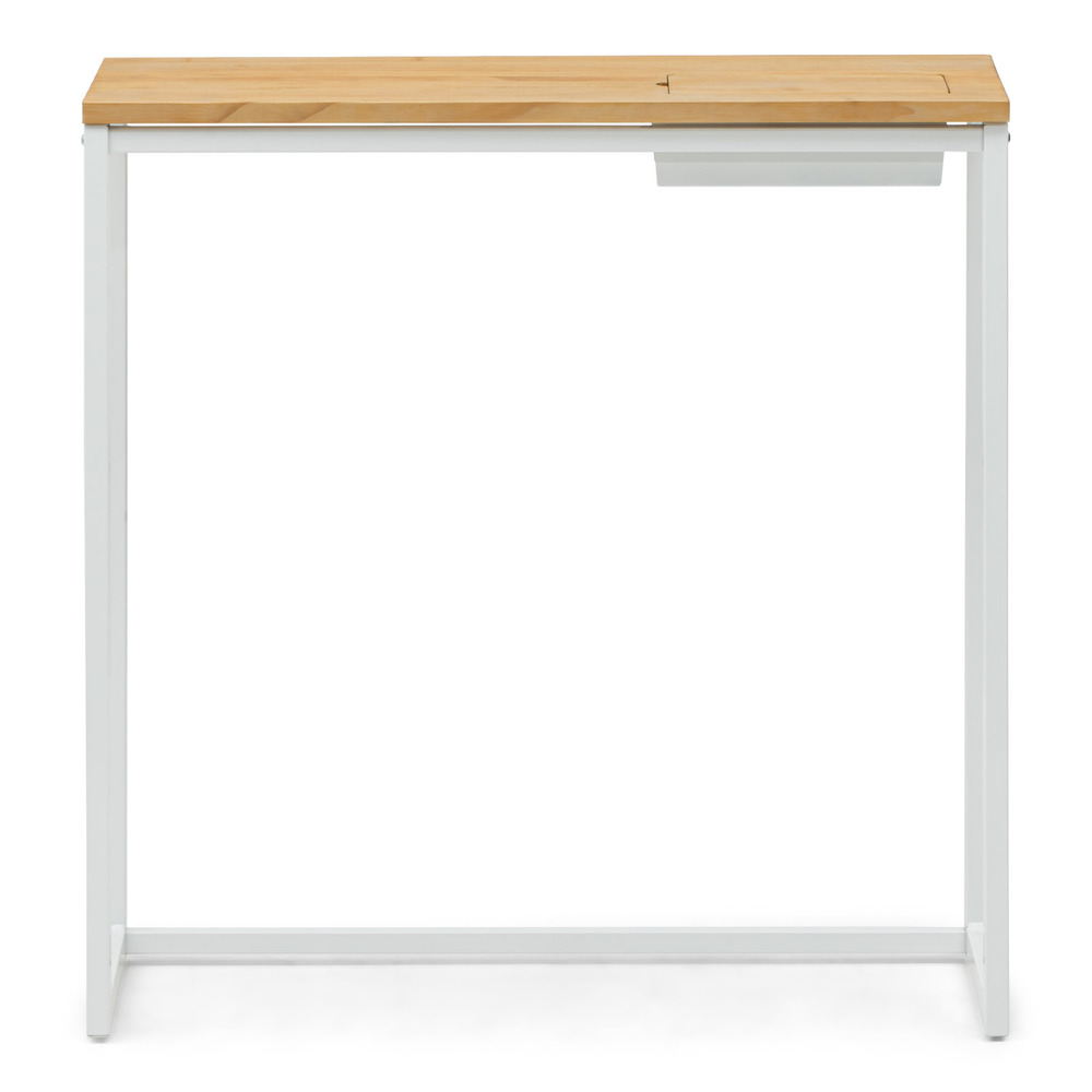 Recibidor Eco-Line Blanco con Bandeja Madera Natural 30x78x80 cm Box Furniture