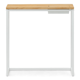 Recibidor Eco-Line Blanco con Bandeja Madera Natural 30x78x80 cm Box Furniture