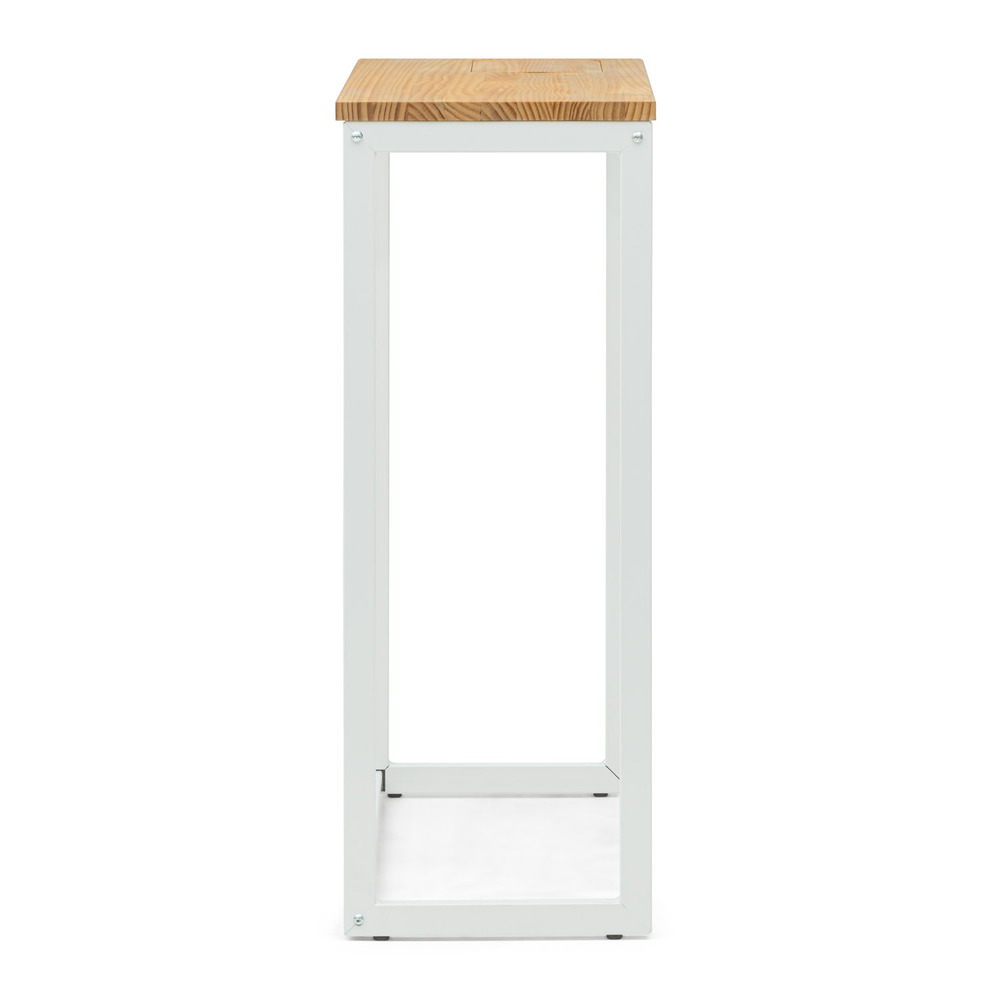 Recibidor Eco-Line Blanco con Bandeja Madera Natural 30x78x80 cm Box Furniture