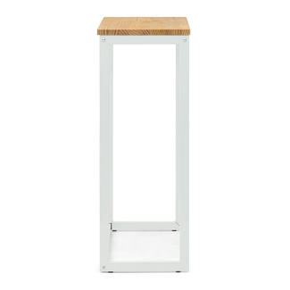 Recibidor Eco-Line Blanco con Bandeja Madera Natural 30x78x80 cm Box Furniture