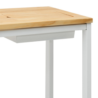 Recibidor Eco-Line Blanco con Bandeja Madera Natural 30x78x80 cm Box Furniture
