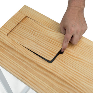 Recibidor Eco-Line Blanco con Bandeja Madera Natural 30x78x80 cm Box Furniture