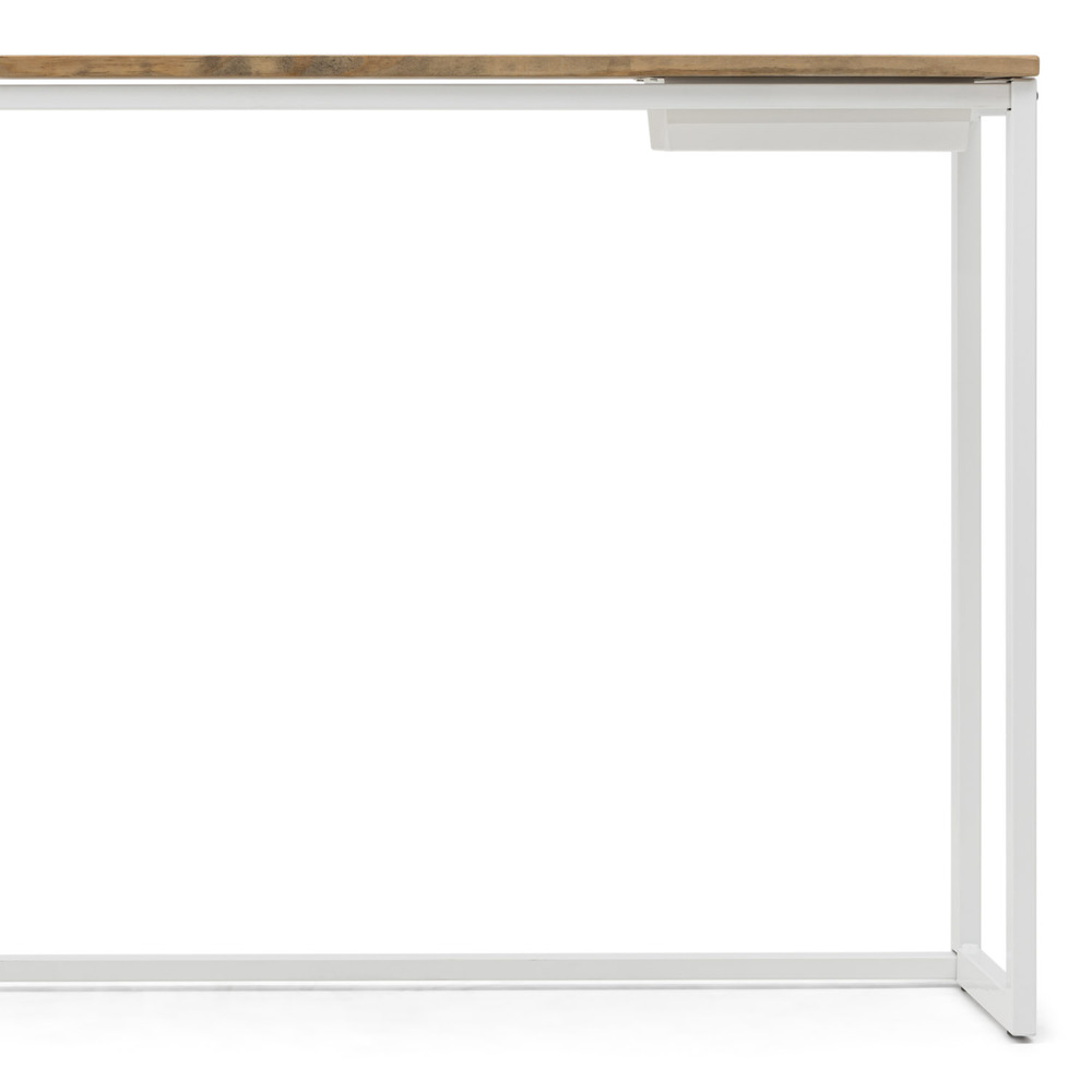 Recibidor Eco-Line Blanco con Bandeja Madera Envejecido 30x118x80 cm Box Furniture