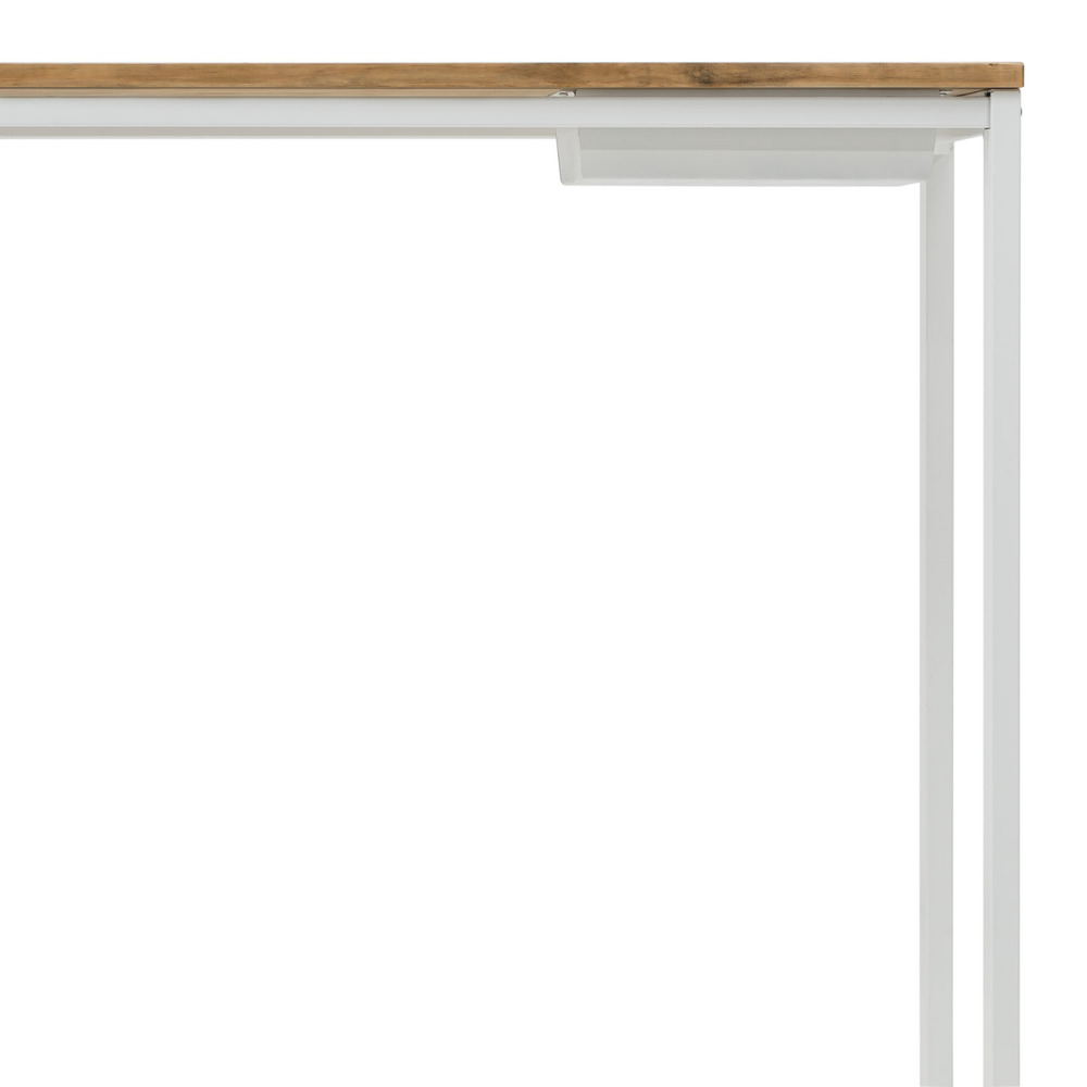 Recibidor Eco-Line Blanco con Bandeja Madera Envejecido 30x78x80 cm Box Furniture