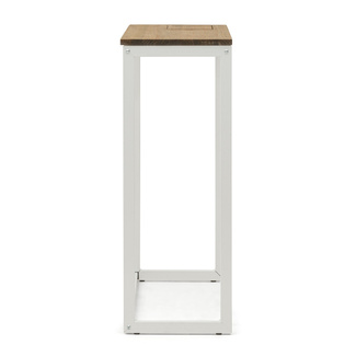Recibidor Eco-Line Blanco con Bandeja Madera Envejecido 30x78x80 cm Box Furniture