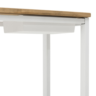 Recibidor Eco-Line Blanco con Bandeja Madera Envejecido 30x78x80 cm Box Furniture