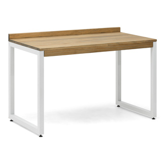 Mesa Despacho Eco-Line Acero Blanco y Madera Pino Envejecido Box Furniture