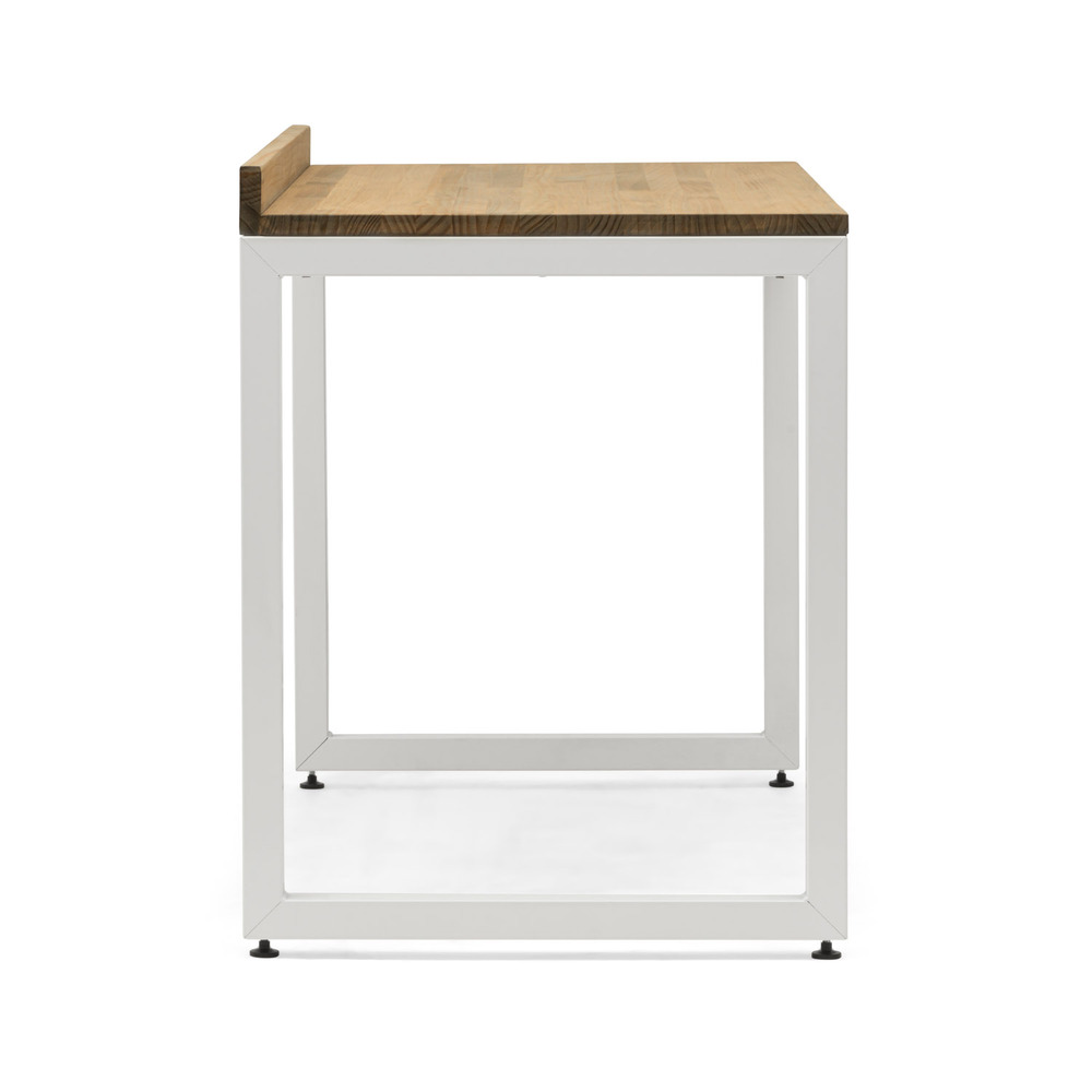 Mesa Despacho Eco-Line Acero Blanco y Madera Pino Envejecido Box Furniture