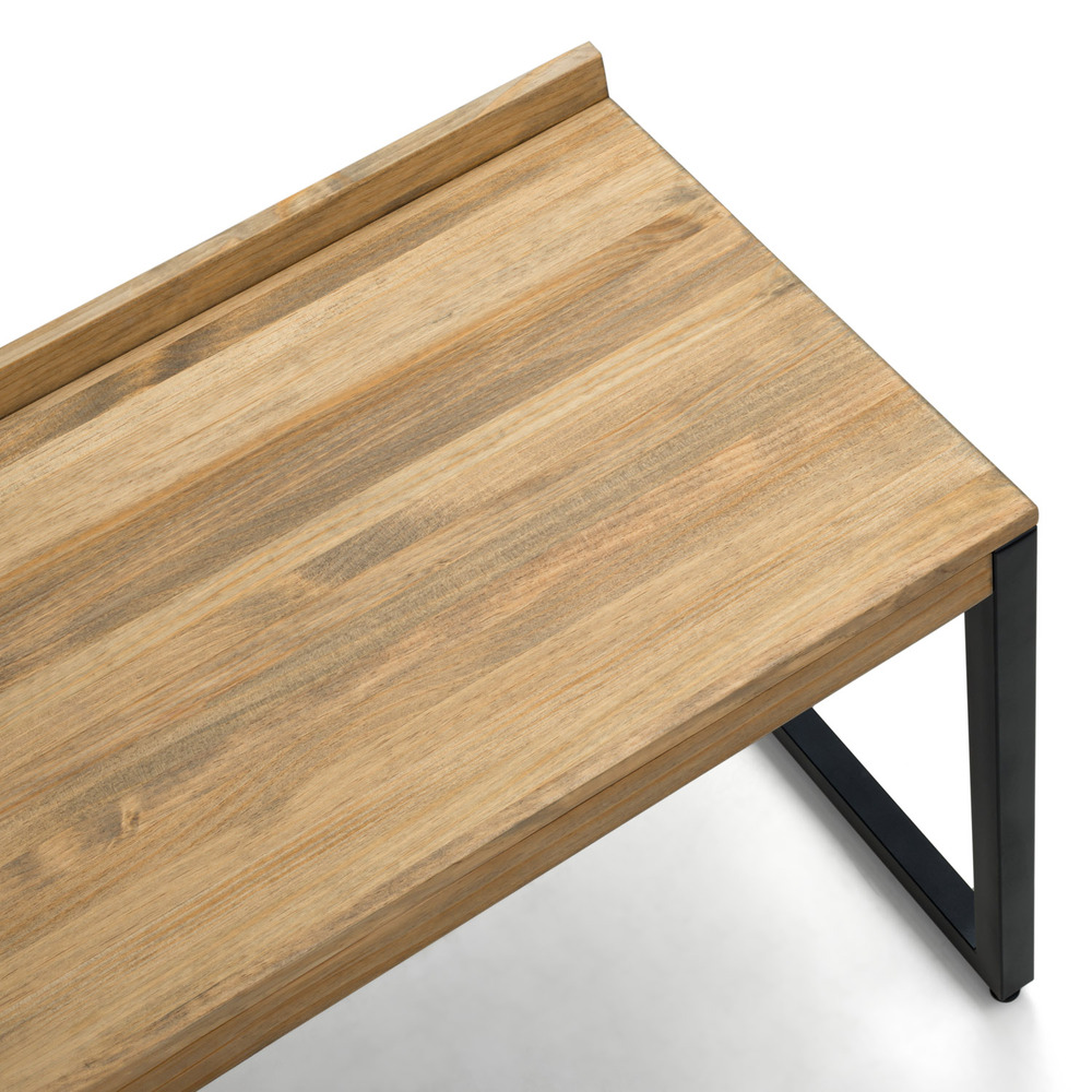 Mesa Despacho Eco-Line Acero Negro y Madera Pino Envejecido Box Furniture