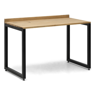 Mesa Despacho Eco-Line Con Bandeja Acero Negro y Madera Envejecida Box Furniture