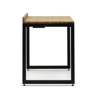 Mesa Despacho Eco-Line Con Bandeja Acero Negro y Madera Envejecida Box Furniture
