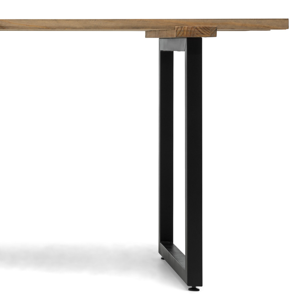 Mesa Listones Exeter Eco-Line de Acero Negro y Madera Envejecida Box Furniture