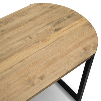 Mesa Comedor Uley Forma Especial Pata Negra y Madera Efecto Vintage Box Furniture