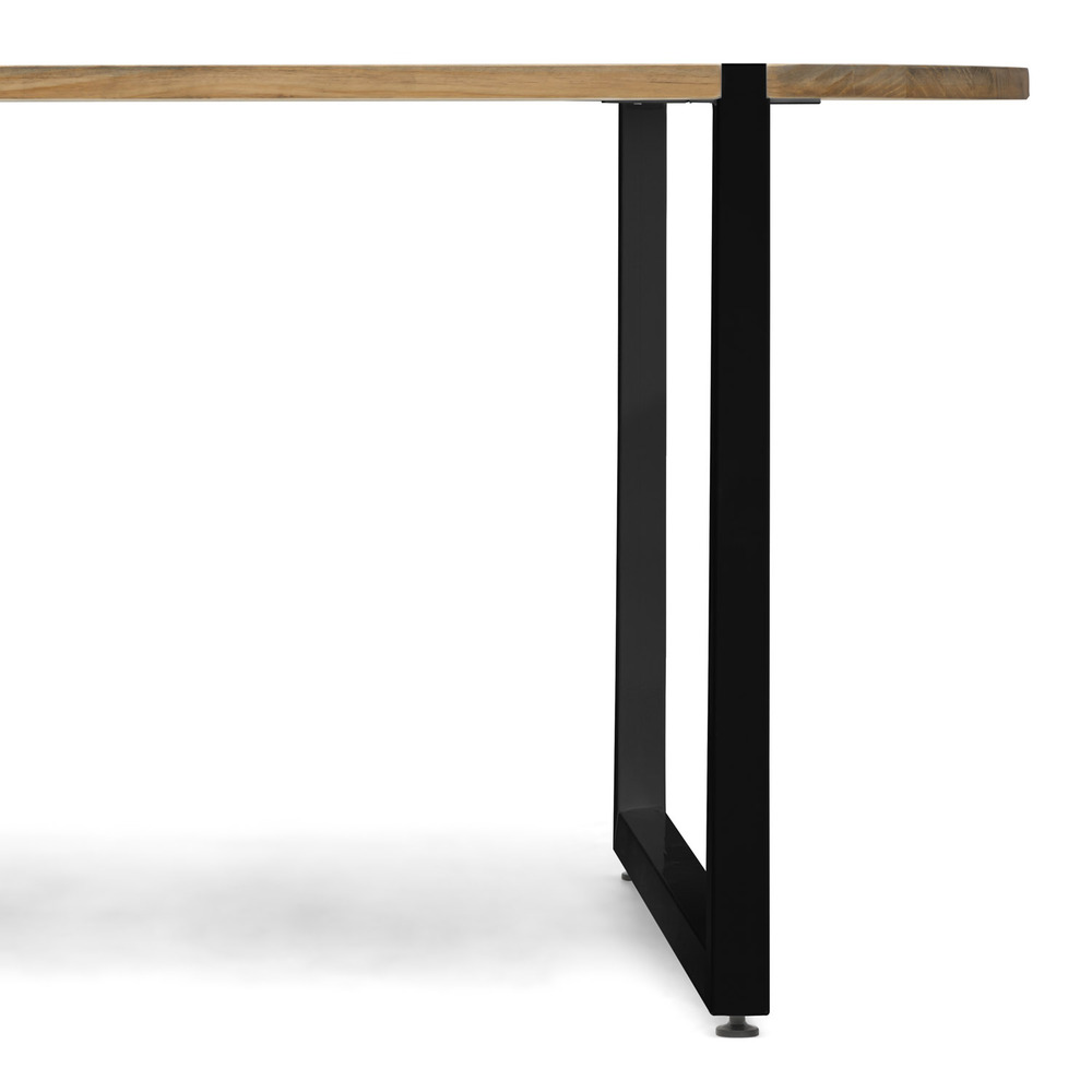 Mesa Comedor Uley Forma Especial Pata Negra y Madera Efecto Vintage Box Furniture