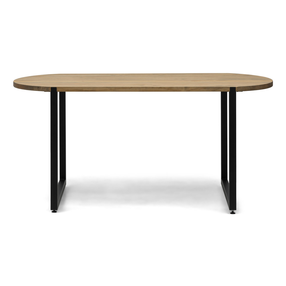 Mesa Comedor Uley Forma Especial Pata Negra y Madera Efecto Vintage Box Furniture
