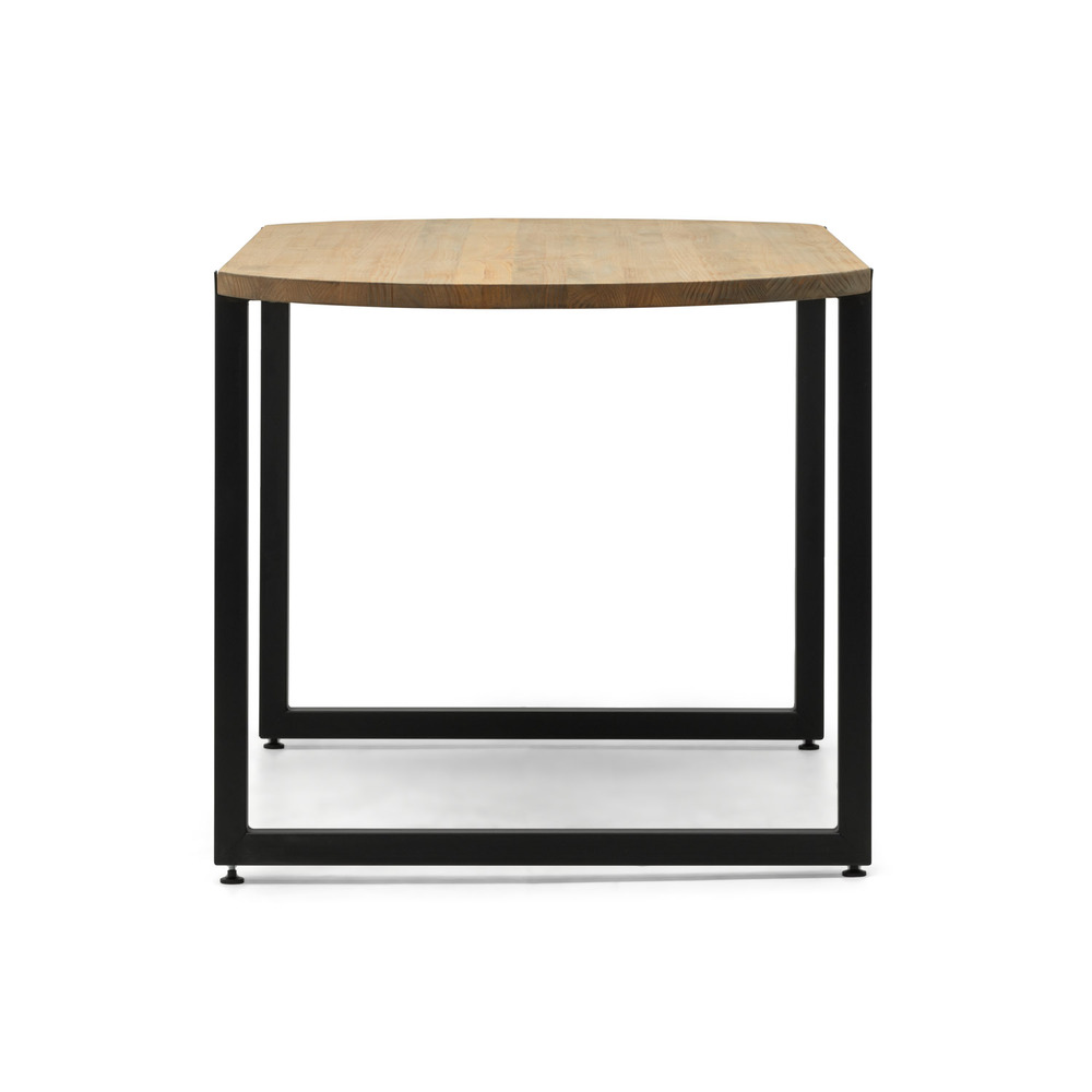 Mesa Comedor Uley Forma Especial Pata Negra y Madera Efecto Vintage Box Furniture