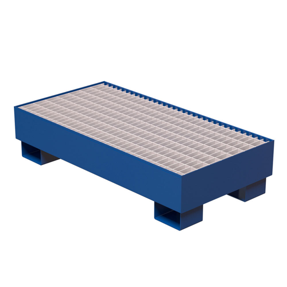 Cubeto de retención de acero para dos barriles modelo VRB-100