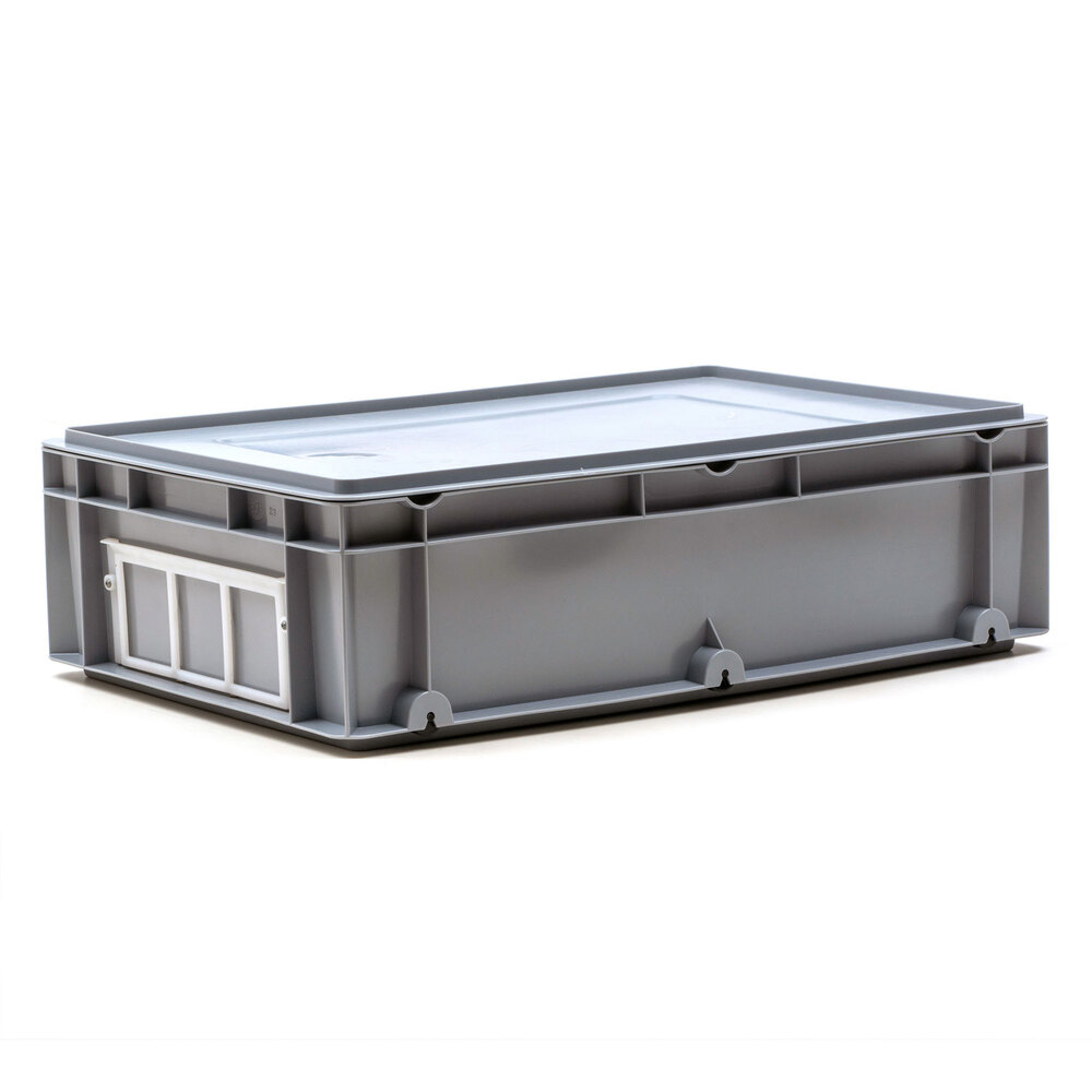 Caja de Plastico Norma Europa Gris Cerrada 40 x 60 x 16,5 cm