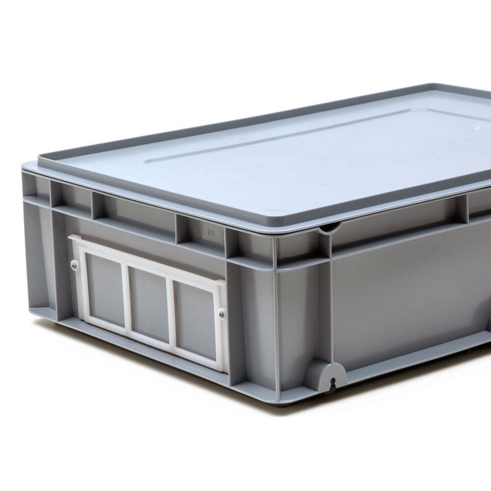Caja de Plastico Norma Europa Gris Cerrada 40 x 60 x 16,5 cm