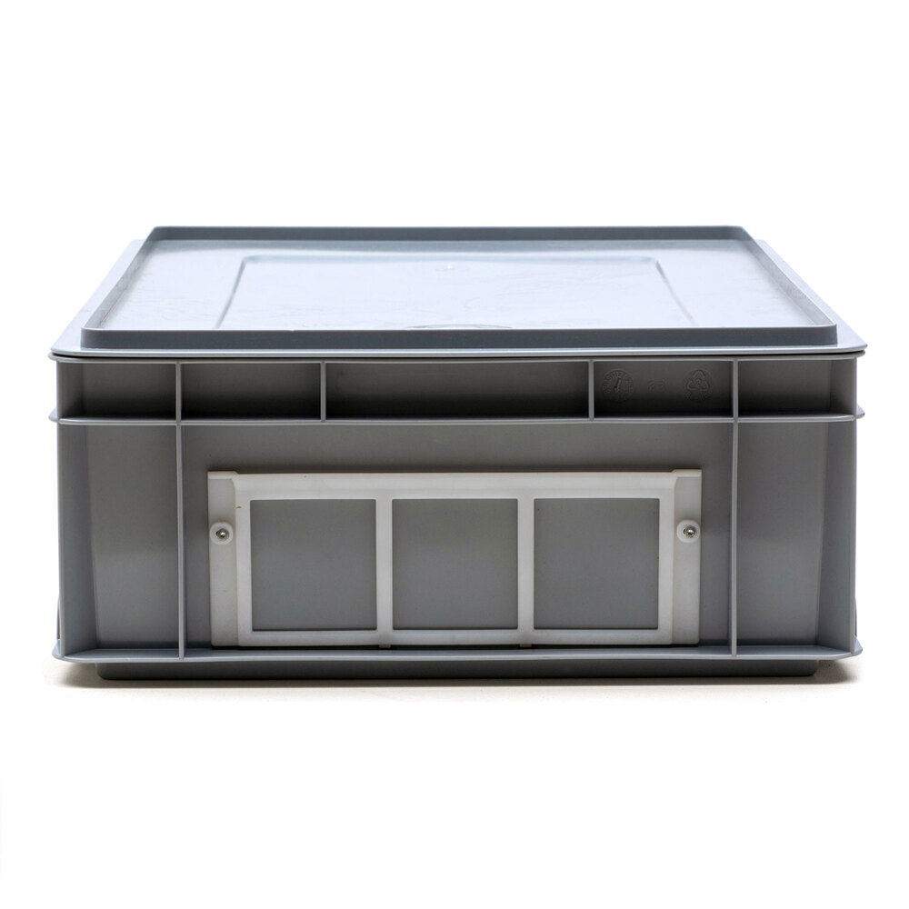 Caja de Plastico Norma Europa Gris Cerrada 40 x 60 x 16,5 cm