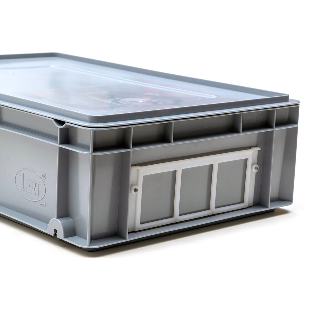 Caja de Plastico Norma Europa Gris Cerrada 40 x 60 x 16,5 cm