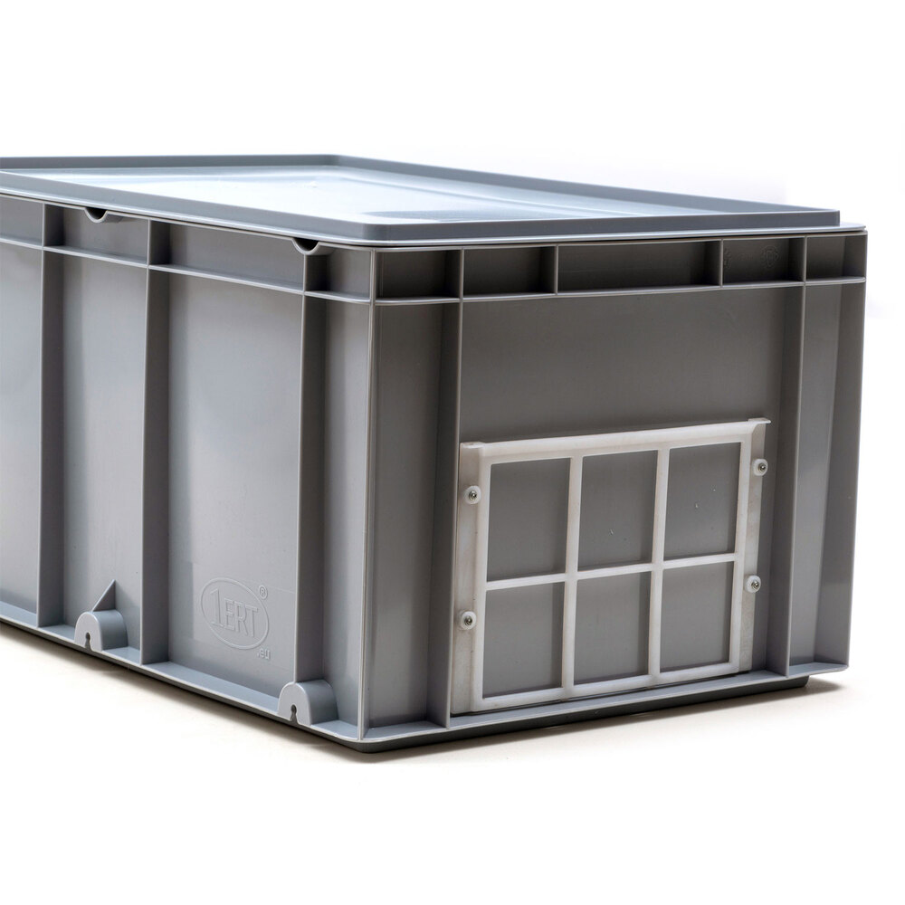 Caja de Plastico Norma Europa Gris Cerrada 40 x 60 x 30 cm