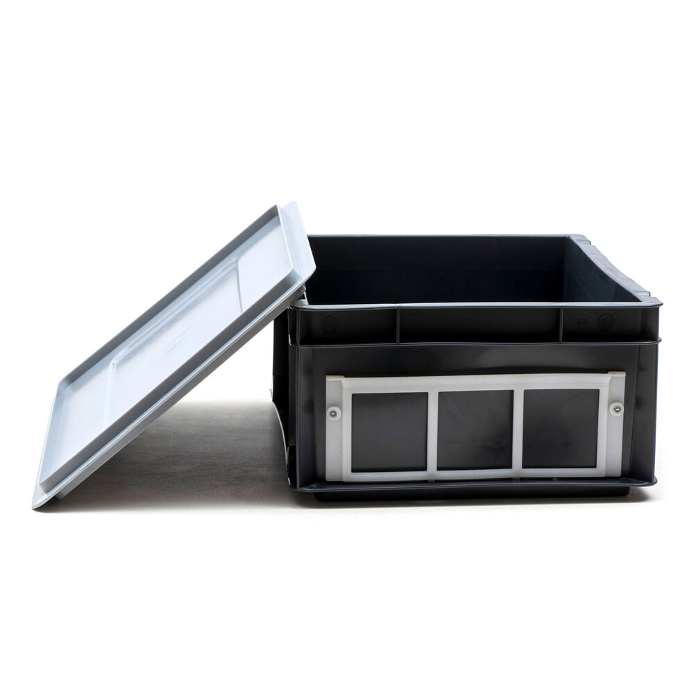 Caja de Plastico Norma Europa Gris Cerrada 30 x 40 x 16,5 cm 