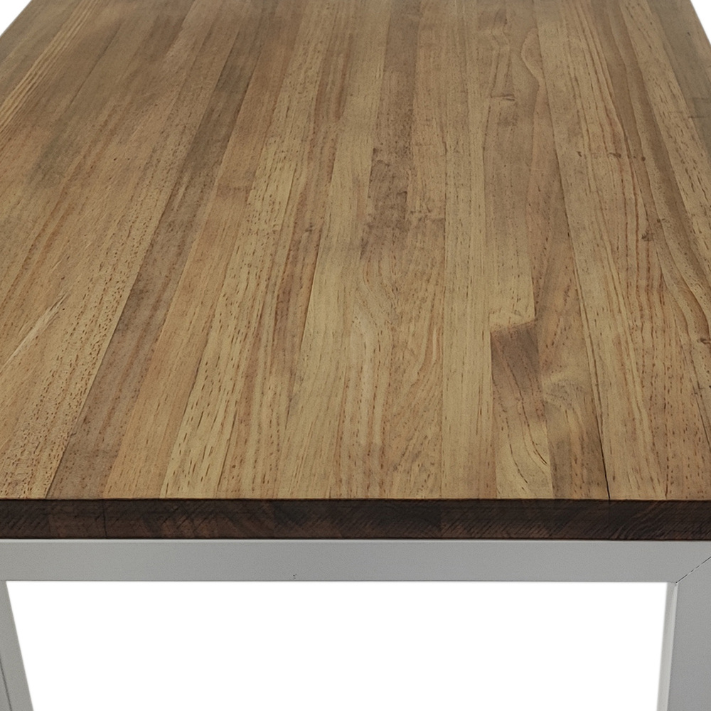 Mesa iCub Strong Blanca 120x80x75cm madera maciza de pino acabado envejecido estilo industrial Box Furniture Outlet