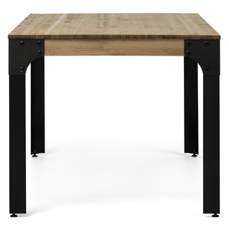 Mesa Boston de Madera Maciza y Acero Estilo Vintage 59,5 x 180 x 75 cm