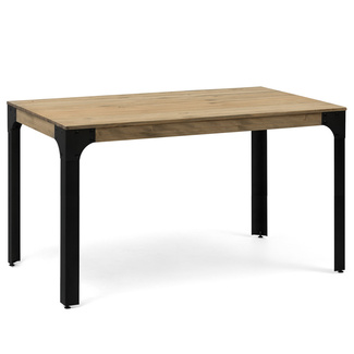 Mesa Boston de Madera Maciza y Acero Estilo Vintage 70 x 118 x 75 cm  