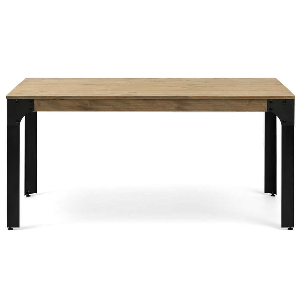 Mesa Boston de Madera Maciza y Acero Estilo Vintage 70 x 118 x 75 cm  