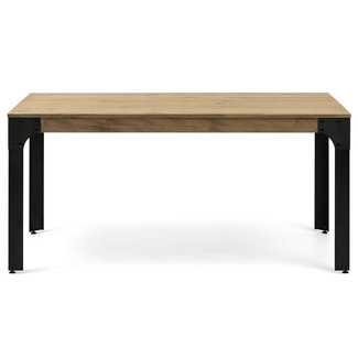 Mesa Boston de Madera Maciza y Acero Estilo Vintage 70 x 118 x 75 cm  