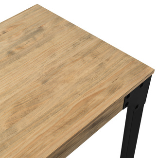Mesa Boston de Madera Maciza y Acero Estilo Vintage 79,5 x 180 x 75 cm 
