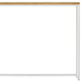 Recibidor Design de Madera de Pino Linaza Natural  y Acero Blanco Mate 30 x 98 x 80 cm 