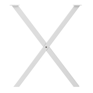 Pata X de Acero para Mesa Blanco Mate 60 x 72 cm con Reguladores 