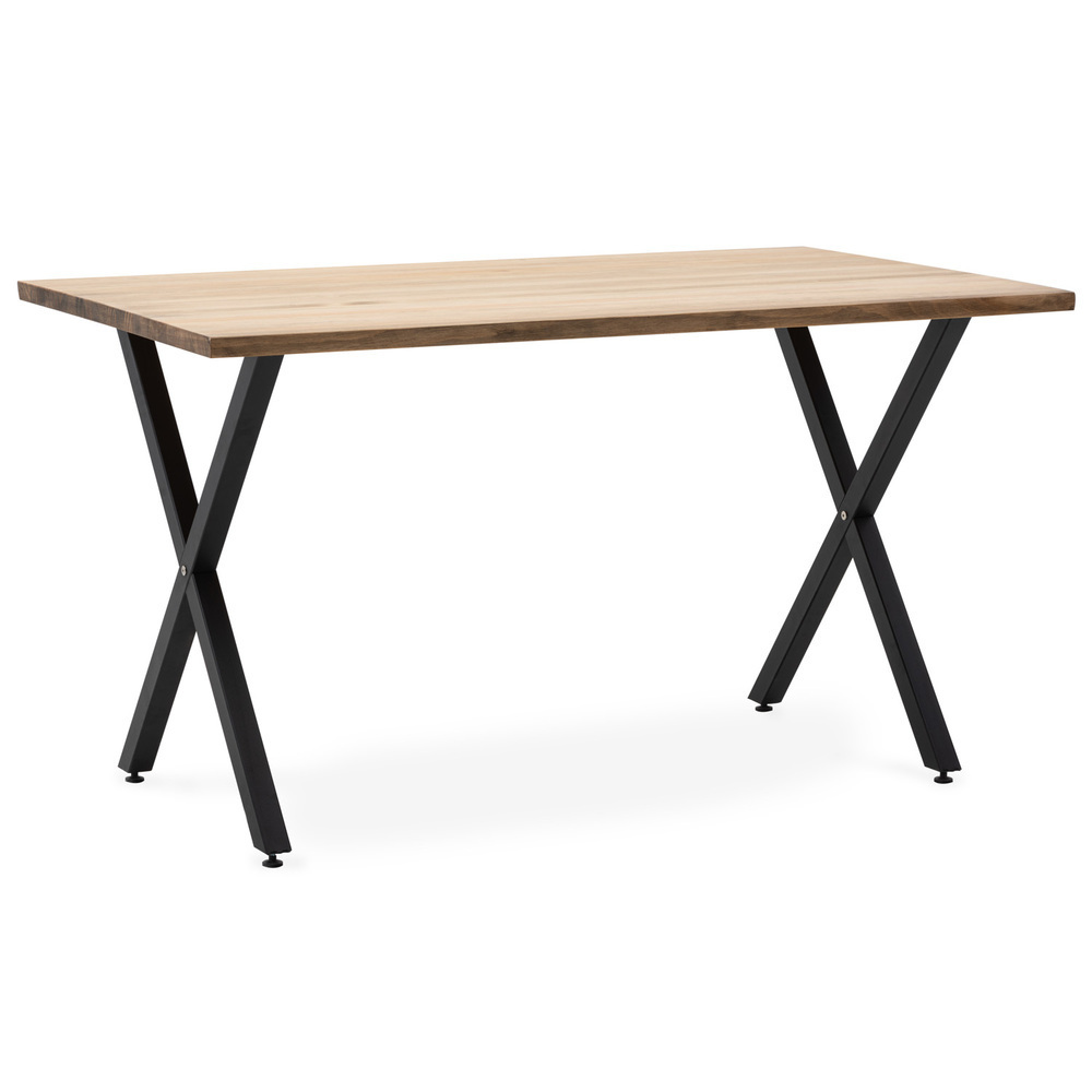 Pata X de Acero para Mesa Negro Texturizado 60 x 72 cm con Reguladores 