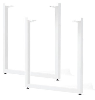 Conjunto Patas Uley de Acero para Mesas 2 uds Blanco Mate 80 x 73 cm 
