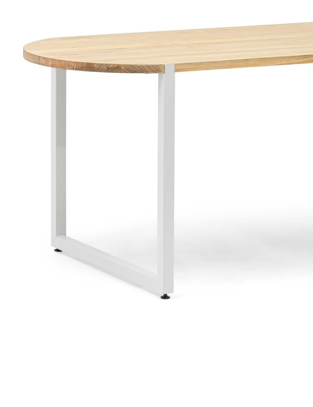 Conjunto Patas Uley de Acero para Mesas 2 uds Blanco Mate 80 x 73 cm 